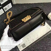 Chanel Lambskin Medium Boy Bag A67086 Black VS03723 - 4