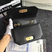 Chanel Lambskin And Calfskin Flap Bag Black A91836 VS07673 - 5