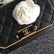 Chanel Lambskin And Calfskin Flap Bag Black A91836 VS07673 - 3