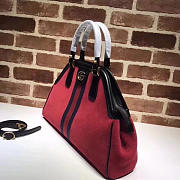 GUCCI Re(belle) Suede Medium Top Handbag (red) ‎516459  - 5