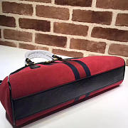 GUCCI Re(belle) Suede Medium Top Handbag (red) ‎516459  - 2