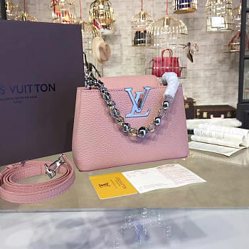 Louis Vuitton Capucines BB pink m52451 27cm