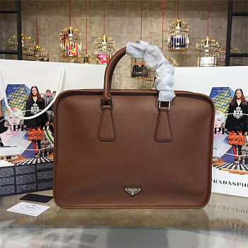 Prada leather briefcase 4207