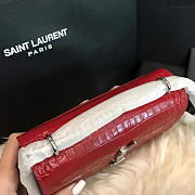 YSL Sunset Chain Wallet In Crocodile Embossed Shiny Leather 4860 - 6