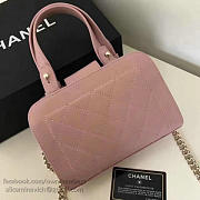 CHANEL Small Label Click Leather Shopping Bag (Pink) A93731 VS09584 - 2