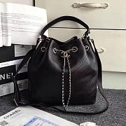 Chanel Calfskin Bucket Bag Balck A93597 VS09161 - 1