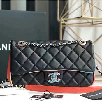 Chanel Black Multicolor Small Flap Bag A150301 VS02961
