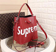 louis vuitton supreme bucket bag red m44022 - 5