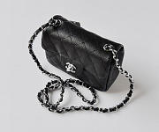 Chanel Caviar Leather Flap Bag With Silver Hardware Black  - 2