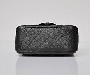 Chanel Caviar Leather Flap Bag With Silver Hardware Black  - 4