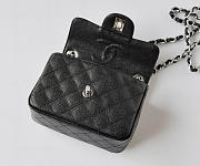 Chanel Caviar Leather Flap Bag With Silver Hardware Black  - 5