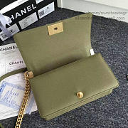 Chanel Quilted Caviar Medium Boy Bag Green A67086 VS09827 - 5