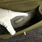 Chanel Quilted Caviar Medium Boy Bag Green A67086 VS09827 - 4