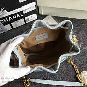 Chanel Lambskin Drawstring Bucket Bag Light Blue A91885 VS04854 - 6