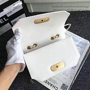 Chanel Lambskin And Calfskin Flap Bag White A91836 VS08209 - 4