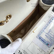 Chanel Lambskin And Calfskin Flap Bag White A91836 VS08209 - 3