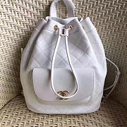 Chanel calfskin gold-tone metal backpack white a98235 vs08529 - 1