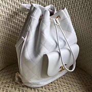 Chanel calfskin gold-tone metal backpack white a98235 vs08529 - 4