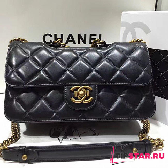 Chanel Quilted Calfskin Perfect Edge Bag Gold Black A14041 Vs02054 - 1