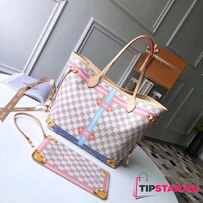 LV Neverfull MM damier azur canvas 32cm - 1