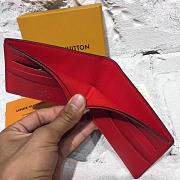 louis vuitton supreme pocket wallet 3803 red - 5