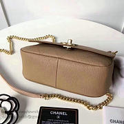 Chanel Grained Calfskin Mini Top Handle Flap Bag Beige A93756 VS06010 - 4