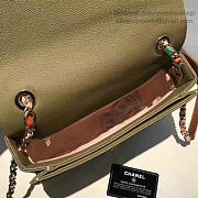 Chanel Grained Calfskin Flap Bag With Top Handle Green A93633 VS09198 - 3