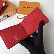 LV slender wallet red m63228 - 6