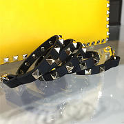 CohotBag valentino rockstud handbag black with yellow - 3