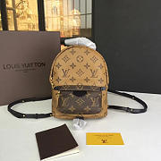 LV palm springs backpack mini monogram canvas reverse  - 2