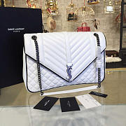 YSL Envelop Satchel Large (White) 4810 - 1