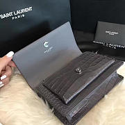 YSL Sunset Chain Wallet In Crocodile Embossed Shiny Leather 4829 - 5