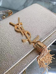 YSL Kate Tassel Small In Metallic Leather 474366 Gold Size 20x12.5x5cm - 2