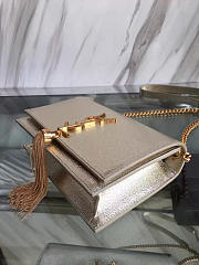 YSL Kate Tassel Small In Metallic Leather 474366 Gold Size 20x12.5x5cm - 6