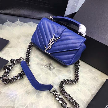 YSL Quilted Monogram College (Blue) 5070