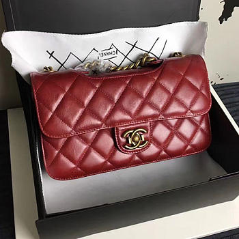 Chanel Red Oil Wax Leather Perfect Edge Bag A14041 VS05760