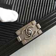 Chanel Medium Chevron Lambskin Quilted Boy Bag Black A13044 VS09296 - 5