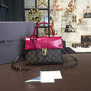 LV monogram one handle flap bag mm rose 3302 - 1