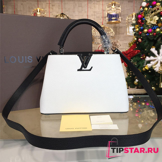 LV Capucines BB white/black 3448 27cm - 1