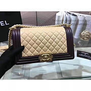 Chanel Beige Quilted Lambskin Medium Boy Bag A67086 VS04771 - 4