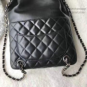 chanel large lambskin drawstring backpack in seoul bag black 010402 vs07736 - 3