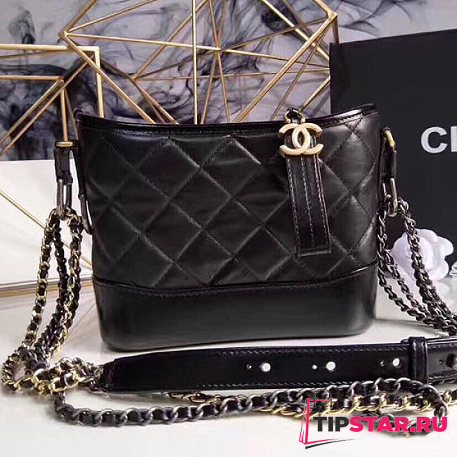 Chanel's Gabrielle Small Hobo Bag (Black) A91810 VS06725 - 1