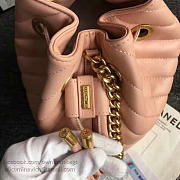 Chanel Lambskin Drawstring Bucket Bag Pink A91885 VS06999 - 6