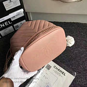 Chanel Lambskin Drawstring Bucket Bag Pink A91885 VS06999 - 5