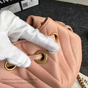 Chanel Lambskin Drawstring Bucket Bag Pink A91885 VS06999 - 4