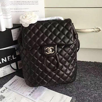 chanel caviar quilted lambskin backpack black silver hardware 170302 vs06576