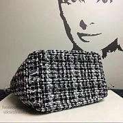 Chanel Black/White Tweed Bucket Bag A13042 VS05802 - 6