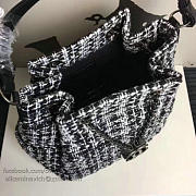 Chanel Black/White Tweed Bucket Bag A13042 VS05802 - 5