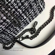 Chanel Black/White Tweed Bucket Bag A13042 VS05802 - 3