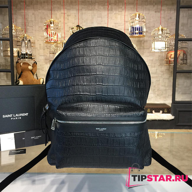 YSL Monogram Backpack Black 4790 - 1